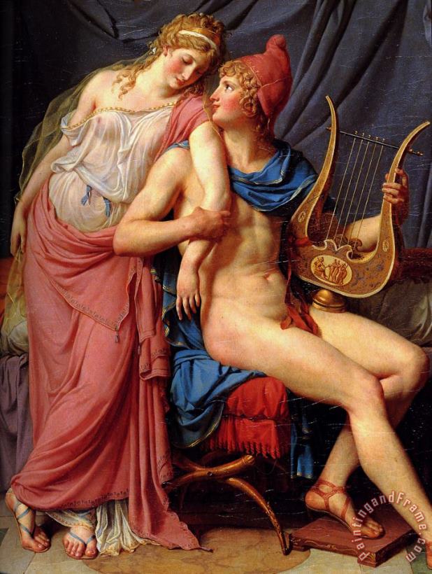 Jacques Louis David The Courtship of Paris And Helen [detail 1] Art Painting